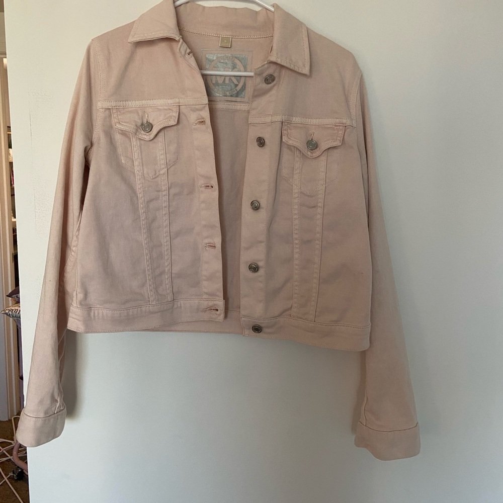 Light Pink MK Denim Jacket | Lightly Used